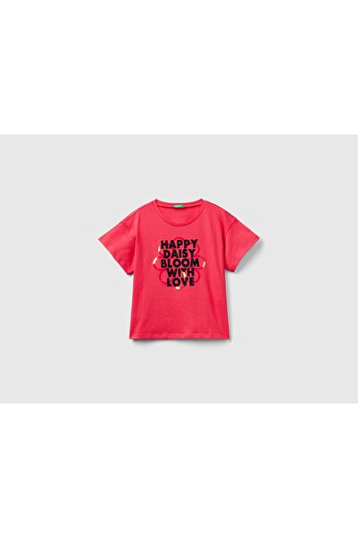 United Colors of Benetton Kids Short Sleeve T-Shirt with Chest Print
