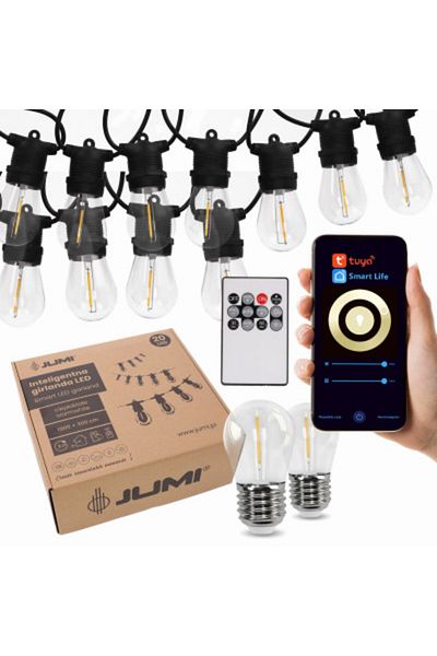 jumi Girlanda LED sterowana 19m ŚWIETLNA ciepłobiała SMART z aplikacją TUYA