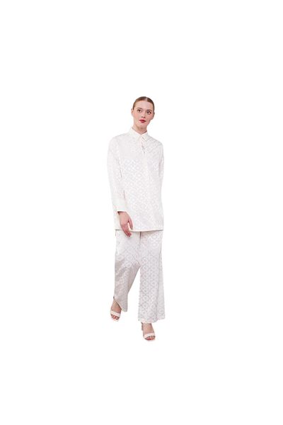 Levidor Floral Pattern Jacquard Double Suit