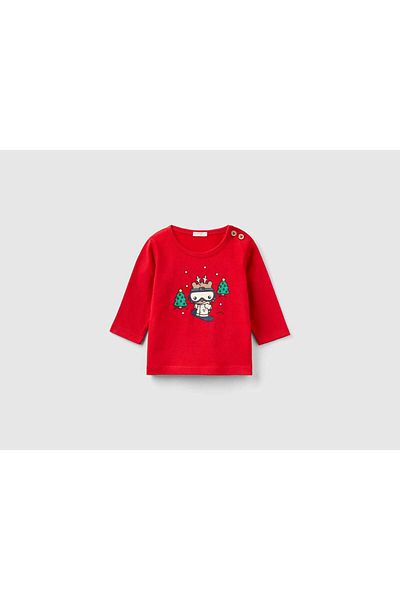 United Colors of Benetton Infant Long Sleeve Button-Up T-Shirt