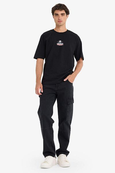 DeFacto Deadpool Boxy Fit Crew Neck Back Printed Short Sleeve T-Shirt E9291Ax25Au