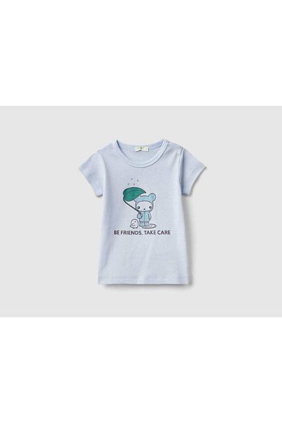 United Colors of Benetton Organic Cotton Baby T-Shirt with Front Print