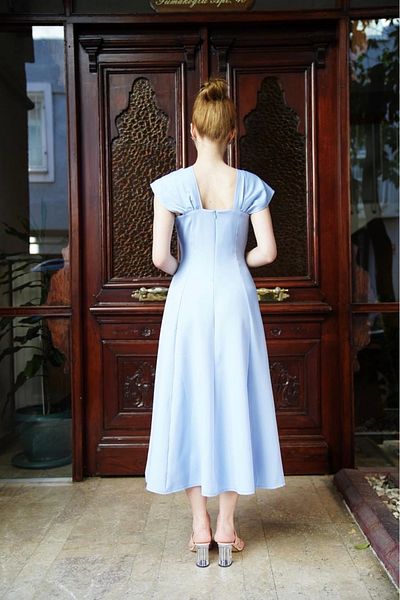 PETITE Φόρεμα Princess με πιστόλι Tower U Neck Blue S255101