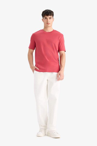 DeFacto Tricou de bază cu mânecă scurtă, cu decolteu rotund, cu croiala normală E7961AX25AU