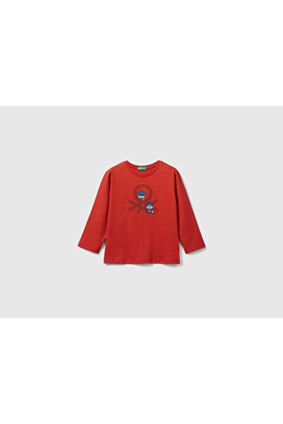 United Colors of Benetton Organic Cotton Long Sleeve Kids' T-Shirt