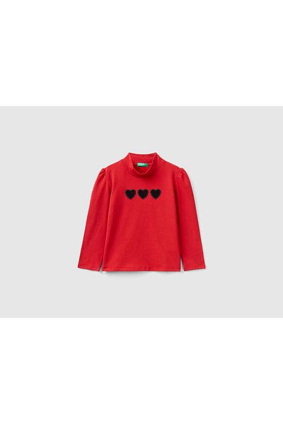 United Colors of Benetton Kids' Long Sleeve T-Shirt with Front Print