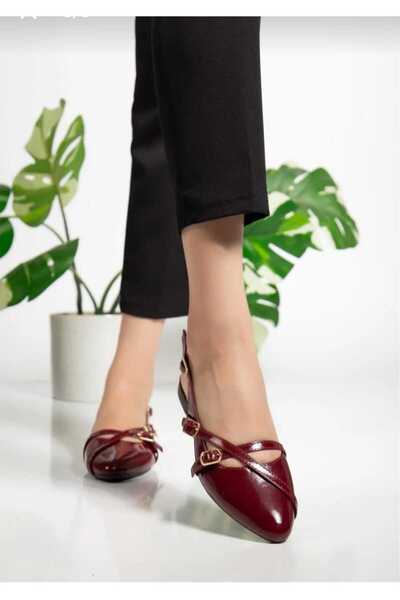 Dubais Shoes Pably din piele lacuită (toc de 2 cm) pantofi cu vârf ascuțit-D3