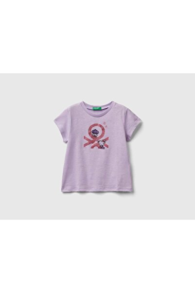 United Colors of Benetton Girls' Organic Cotton Printed T-Shirt