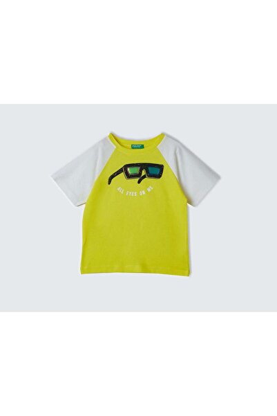 United Colors of Benetton تي شيرت مطبوع برقبة دائرية