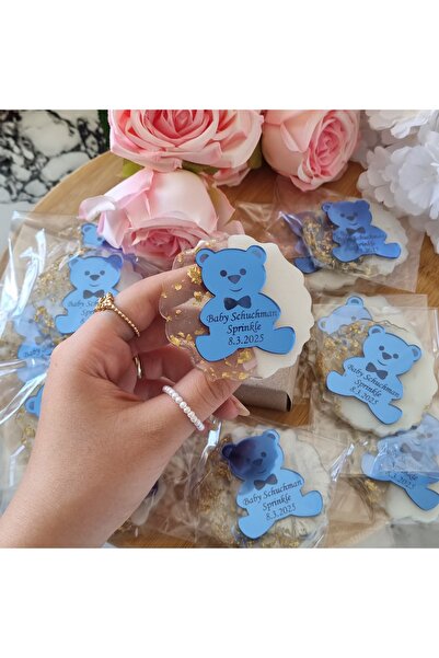 Lila Design 20 Adet Epoksi Magneti ayıcık, bebek mevlütü, Düğün Kuran Hatırası