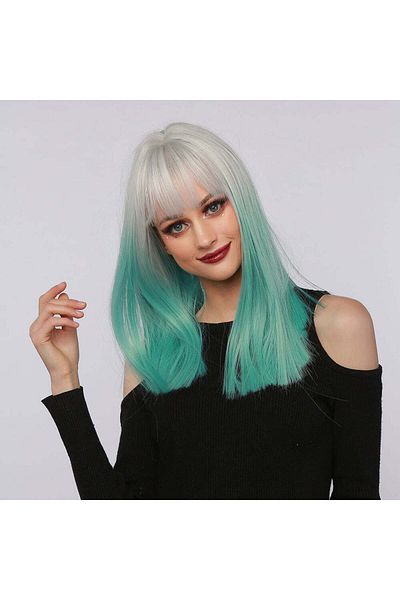 WildFashion Two-tone long bob wig with bangs PER111-48