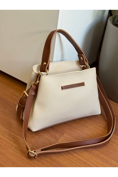 Bagnest Useful Women's Hand and Shoulder Bag with Slats on the Front