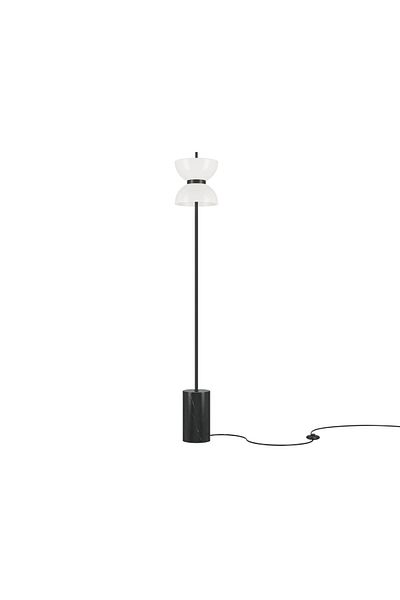 MAYTONI Kyoto LED floor lamp, with switch, 11W, 1300lm, warm light, IP20, black+white,