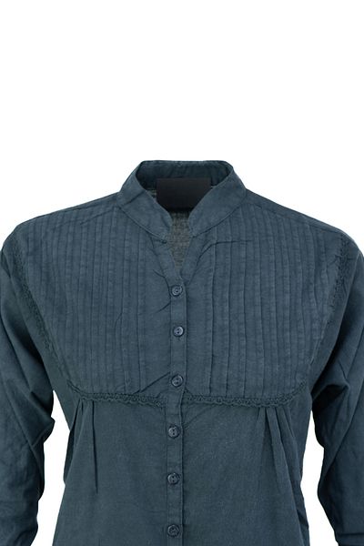 Oppland Women's Blouse Shile Cloth Linen 100% Pure Cotton Woven Fabric Diamond Model Keeps Very Light and Cool