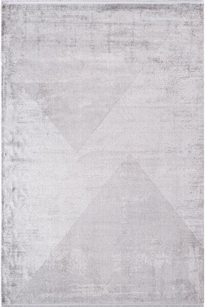 Karmen Halı Cosmos CS009Z Gri Halı Modern Detaylı Pamuk Taban Viskon Tozuaz S...