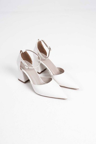 MarjinalTrendim Doren White Skin Women's Heeled Shoes