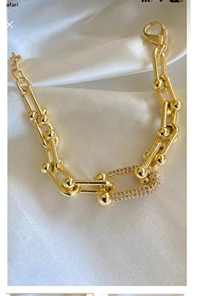 Entrendi Cansus Gold Taşlı çelik Tiff Bilezik