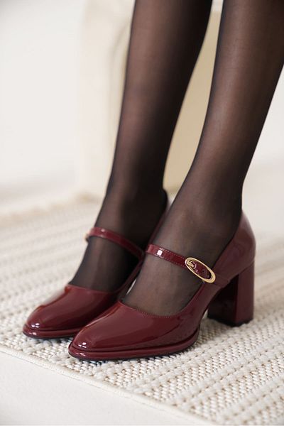 MarjinalTrendim Alis Burgundy Women's Heeled Shoes