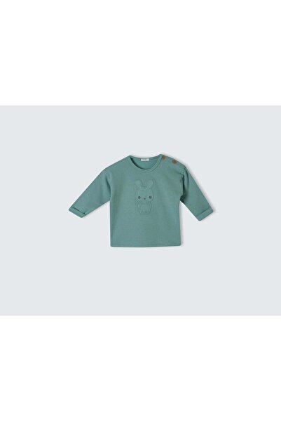 United Colors of Benetton Infants' T-shirt with Collar Details and Animal Print