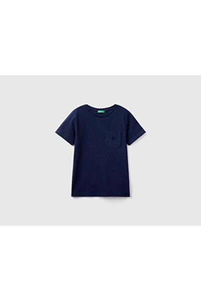 United Colors of Benetton Kids' T-Shirt with Round Neck and Embroidered Logo