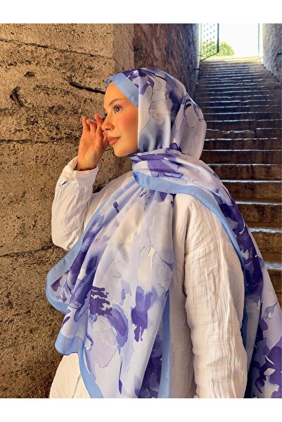 Ahsenhijab Retro Desen Pamuk Soft Şal Romantik Seri