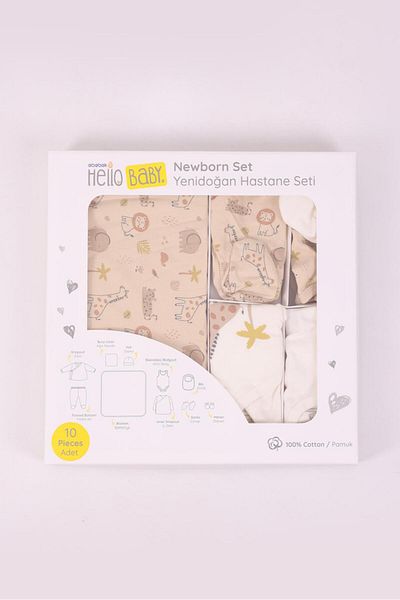 Little Life Newborn Boy Giraffe 10Pcs Hospital Release Baby Boy