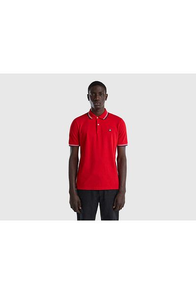 United Colors of Benetton Men's Short Sleeve Cotton Stretch Polo T-Shirt