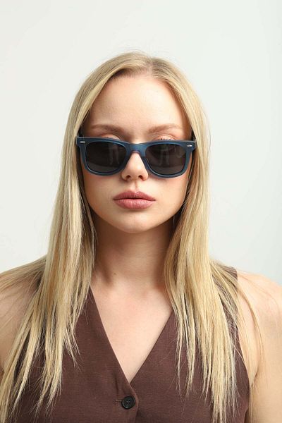 onetwothree One Two Three Polarized Sunglasses Matte Blue