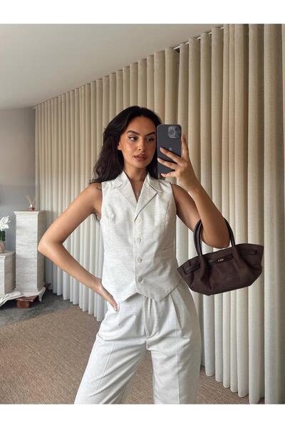 mydukkan.co Swallow Collar Linen Vest