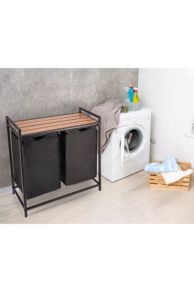 jumi COȘ DE RUFE, pliabil, mare, vertical, cu compartimente, XL