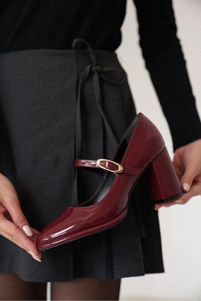 MarjinalTrendim Alis Burgundy Women's Heeled Shoes