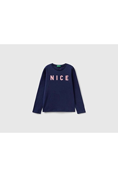 United Colors of Benetton Kids' Long Sleeve T-Shirt with Front Print