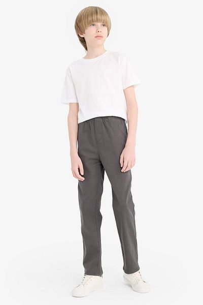 DeFacto Boy's Straight Leg Gabardine Trousers T8850A625Au
