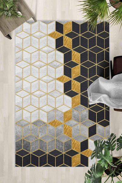 Monnhein Covor lavabil cu bază anti-alunecare – Covor modern cu imprimare dig...