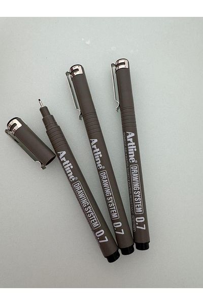 artline Drawing Pen 0,7 mm Black (3 Pcs)
