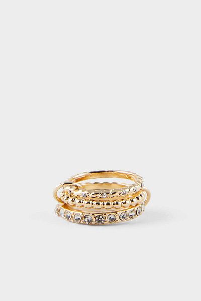 DeFacto Women's Stone Gold Ring F6294Axns