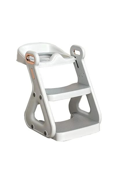 Little Mommy Little Mom White foldable children's toilet reducer, multifunctional, in a triangular structure, with a mo