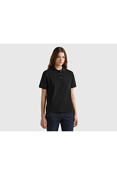 United Colors of Benetton Women's Cotton Stretch Polo T-Shirt