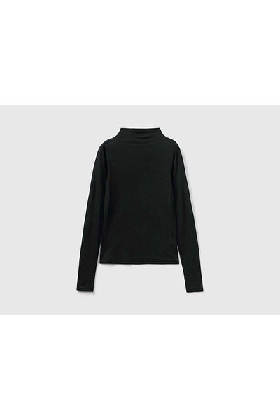 United Colors of Benetton Women's Long Sleeve T-Shirt in Wool and Viscose Blend