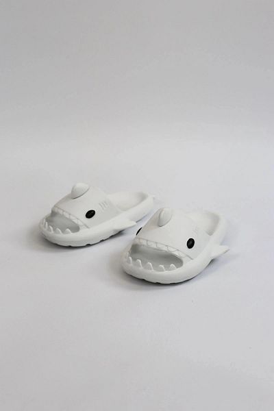 Combin Tower with Guns Wg500 Shark White Unisex Full Orthopedic Slippers Shark Slides Children