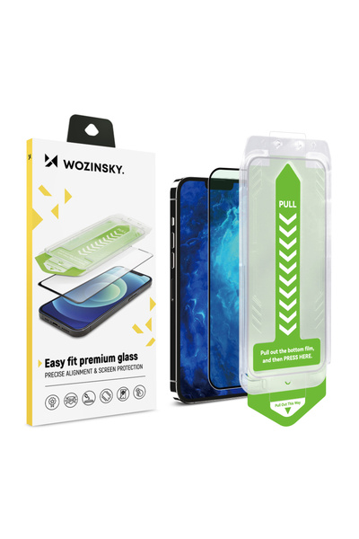 WOZINSKY Sticlă securizată 9H cu ramă de montare pentru iPhone 14 Pro Max, St...