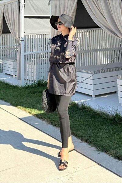 Sezi Moda Giyim Croplu Hijab Swimsuit