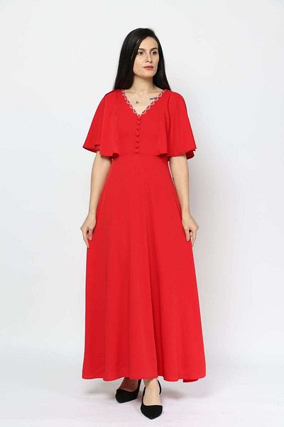 Nichii Long Puff Sleeve Formal Dress