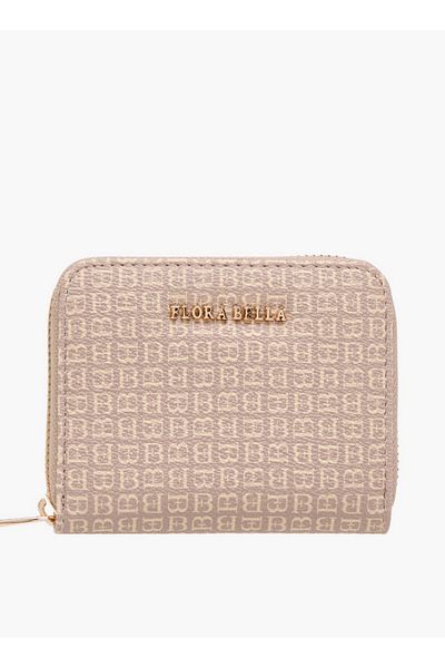 Flora Bella by Shoexpress Flora Bella Monogram Print Zip Around Wallet
