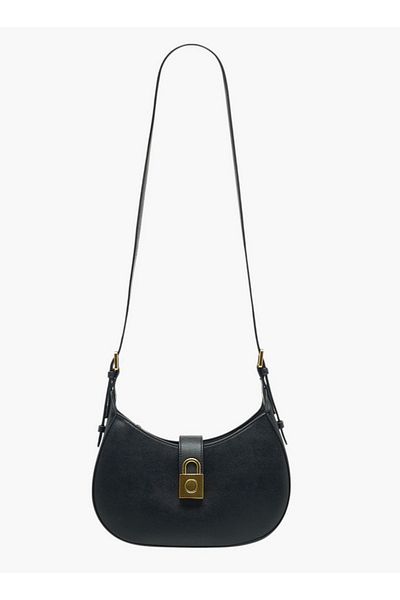 Flora Bella by Shoexpress Flora Bella Solid Shoulder Bag with Adjustable Strap and Zip Closure