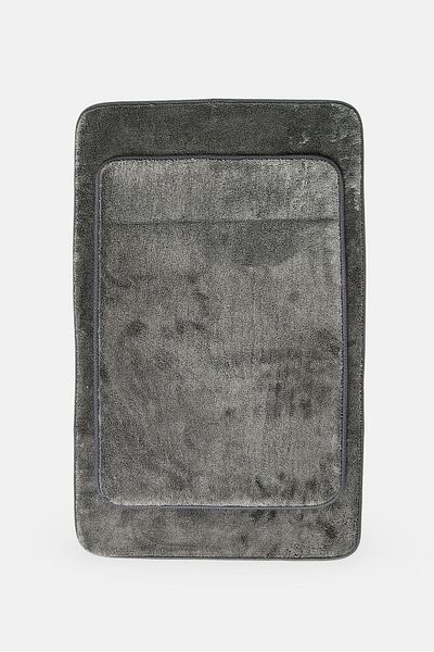 Chateau Collection 2pcs Memory Foam Charcoal Infused, Charcoal Grey