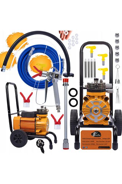 Rosfix Agregat malarski Strong Orange Storm SOS03 3500W 22MPA 18L/min zestaw akcesoriów malarskich