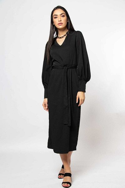 Nichii Long Sleeve Puff Maxi Dress