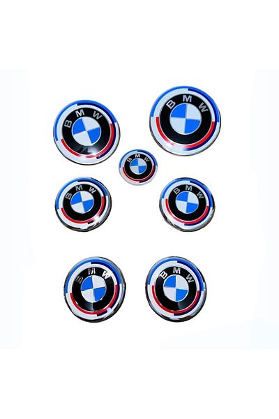 MAF Set complet de 7 embleme cu logo compatibile cu BMW Ediția aniversară de 50 de ani, modele post-2017
