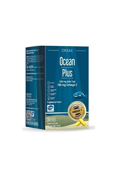 Orzax Ocean Plus 1200 Mg Balık Yağı 50 Kapsül - Limon Aromalı